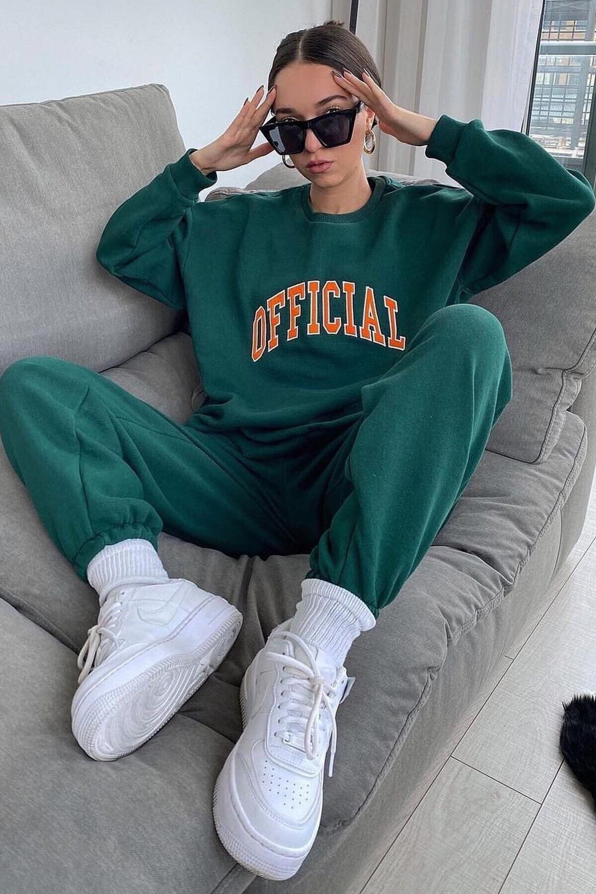 Mad Girls Yeşil Eşofman Takım Mg944